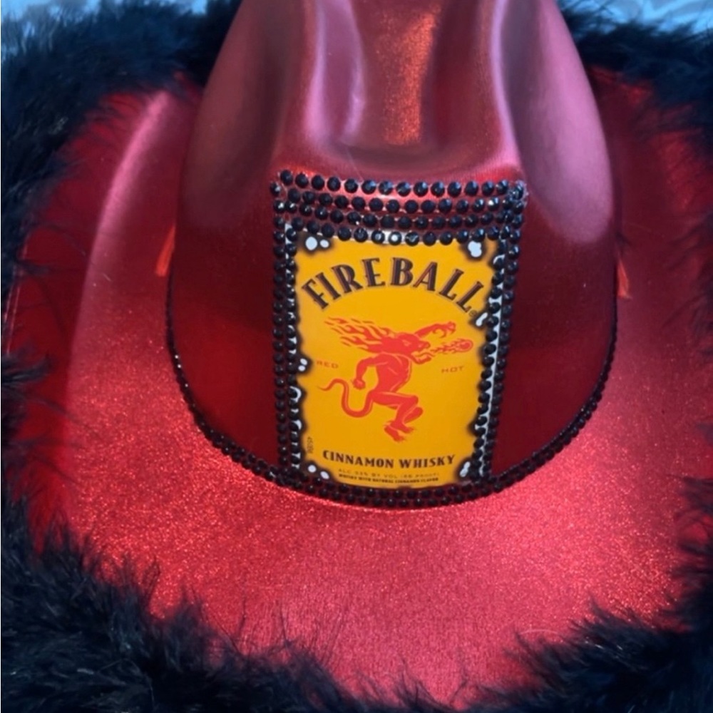 Custom Homemade Fireball Cowgirl Hat